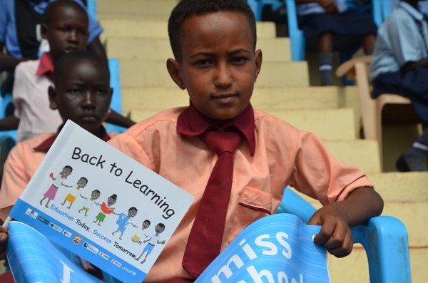 Some of the children who attended the launch of the 'Back to Lraning' programme by President Salva Kiir.