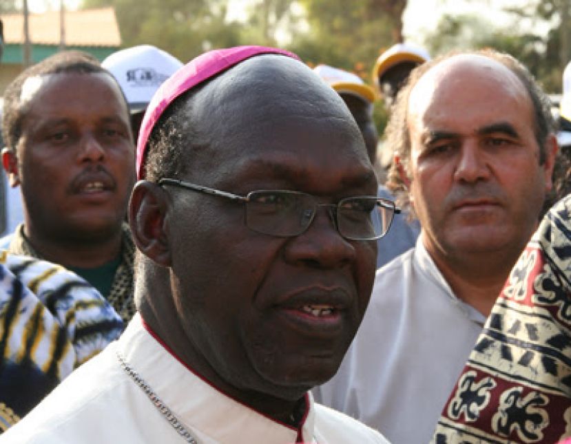 Archbishop Paulino Lokudu Loro (right), of Juba archdiocese. He wasned that South Sudan will be destroyed unless the people give peace a chnace again.